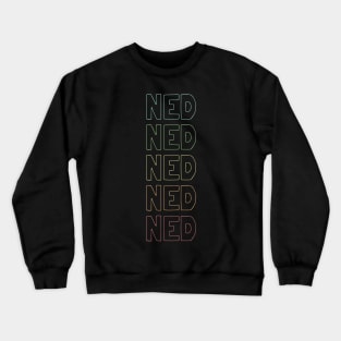 Ned Name Pattern Crewneck Sweatshirt